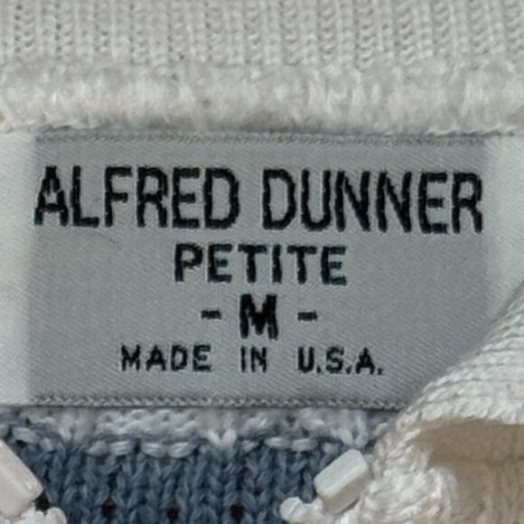 Alfred Dunner Petite Medium Striped Knit Zip Collar Top - Picture 4 of 4